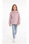 Plush Lined Girls' Jacket with Elastic Waist - 3