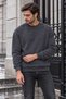 Men's Smoked Thessaloniki Fabric Crew Neck Sweatshirt