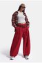 Women's 6W6-35 Barrel Fit Plaid Belt Detailed Design Denim Jean - 3
