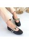 Atnis Black Skin Ballerina Shoes - 4