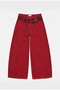 Women's 6W6-35 Barrel Fit Plaid Belt Detailed Design Denim Jean - 7