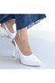Arim White Patent Leather Platform Heel Shoes - 4