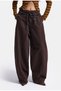 Women's 6W6-16 Barrel Fit Plaid Belt Detailed Design Denim Jean