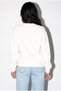 Women's Ecru Heart Printed Crew Neck Oversize Sweatshirt - 3