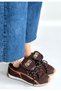 Dissa Brown Leather Lace-Up Parachute Detailed Sports Shoes - 3