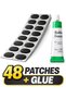 Bicycle Tire Tube Repair Kit 48 PCS Cold Patches with Rubber Cement Glue, Bike Puncture Repair Kit for MTB, Road Bike & Bicycle Inner Tubes, Portable Emergency Tire Patch Repair Set - 3