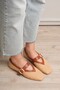 Ponti Taba Skin Straw Detailed Ballerina Shoes - 3
