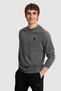 Men's Anthracite Melange Crew Neck Regular Fit Basic Sweatshirt 50329441-Vr081
