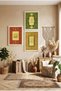 Time of Nas and Felak and Word of Allah Written Triple Wooden Table - White Wooden Framed Home and Business Table - 2