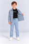 Stylish Boys' 3-Piece Clothing Set: Jacket, Printed T-Shirt and Pants Set Ak6218
