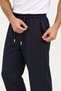 Men's Regenerated Fabric Baggy Navy Blue Sweatpants with Side Pockets - 3