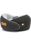 Roll-Up Memory Foam Travel Neck Pillow, Compact U-Shaped Cervical Support Pillow with Snap Closure, Breathable Knit Cover & Removable Washable Shell, Dark Grey