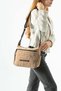 Soft Touch Premium Gummy Fabric, Women's Shoulder Bag - Brown Model: (D&L-14-20D)