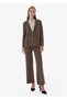 Jacquard Pattern Brown Knitwear Trousers