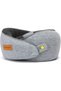 Roll-Up Memory Foam Travel Neck Pillow, Compact U-Shaped Cervical Support Pillow with Snap Closure, Breathable Knit Cover & Removable Washable Shell, Light Gray