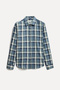 Men's Blue Plaid Regular Fit Long Sleeve Shirt