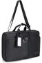 Business Laptop Bag for 15.6-Inch Laptop, Waterproof Polyester & Microfiber Leather Office Bag with Padded Compartment, Front/Back Zip Pockets, Trolley Strap, 2-Year - 6