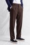 Men's Nogo Regular Fit Fabric Trousers Coffee Color