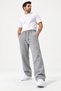 Men's Regenerated Fabric Gray Sweatpants with Side Piping and Raised Pockets - 7