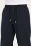 Men's Regenerated Fabric Baggy Navy Blue Sweatpants with Side Pockets - 4