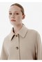 Relax Fit Pocket Detail Beige Coat - 2