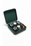 Wooden Case 6-Piece Watch Box |   20×20×7 cm |   Velvet Interior, Zippered Watch Storage Box Khaki