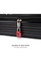 3-Digit Combination Padlock, Keyless Metal Travel Lock with Hardened U-Shaped Steel Shackle for Luggage, Backpacks, Lockers & Bags, Red - 3