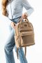 Soft Touch Premium Gummy Fabric, Women's Backpack - Brown Model: (D&L-14-19B) - 2