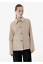 Relax Fit Pocket Detail Beige Coat - 3