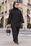 Nova Zippered Hooded Modal Pants Set Black - 2