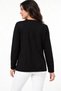 Women's Black Sequin Appliqué Detailed Blouse Set Modal Cardigan - 5