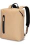 Matt PU Laptop Backpack for 15.6-Inch Laptop, PU & 600D Polyester Work Backpack with Front & Back Vertical Zip Pockets, Organizer Panel - 2
