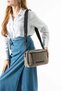Soft Touch Premium Gummy Fabric, Women's Shoulder Bag - Mink Model: (D&L-14-20E)