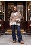 Lace Detailed Soft Knitwear Cardigan Light Brown