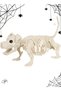 Halloween Dog Skeleton Decor, Realistic Plastic Puppy Skeleton Prop with Movable Jaw, 49cm Animal Bone Ornament for Haunted House, Graveyard, Indoor & Outdoor Halloween Yard Party Decorations