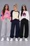 3 Pieces Seasonal Trackpants with Elastic Waist (Black+Gray+Navy Blue)