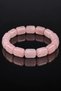 Women's Natural Stone Bracelet Cylinder Model Pink Quartz Natural Stone Bracelet - 3