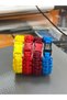 4-Piece Combination Paracord Bracelet (Blue, Burgundy, Red, Yellow) Handmade Set - 4