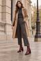 Women's Pointed Toe Medium Heel Burgundy Skin - 3