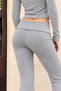 Teen Women's Coffee Waist Folded Carbon Brush Sweatpants - 3