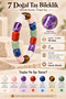 Women's Natural Stone Bracelet Cylinder Model 7 Chakra Natural Chakra Stone Bracelet