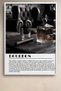 Bourbon Whiskey Decanter Black White Framed Painting Cocktail Poster Bar Kitchen Decor Kok46 - 2