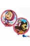 Party Masha and the Bear Birthday Balloon Set 29 Pieces Pink Brown Orange Concept Double-Sided Foil Balloons - 3