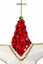 Christmas Tree Ornament Star Sequined Fringed Red 20X23 cm - 3