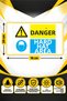 İsg Warning Sign Helmet Area Sticker Label 16X24 cm