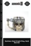 Stainless Steel Knight Mug Cup Work Desk Warm Holder Object