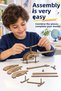 3D Paintable Wooden Helicopter Model DIY Educational Toy - 3