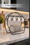 Black Cup and Mug Hanger - Decorative 6-Compartment Black Mug Hanger