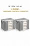 8-Piece Windowed Zippered Sweater and Quilt Storage Set – Gray, 45 × 40 × 30 cm - 5