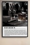 Bourbon Whiskey Decanter Black White Framed Painting Cocktail Poster Bar Kitchen Decor Kok46 - 2